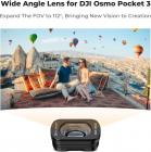 K&F Concept magnetisk linsesett kompatibelt med DJI Osmo Pocket 3 Creator Combo-tilbehør, vidvinkel 1,2x anamorfisk linse, utvidet synsfelt på 112°, 1,2x klemfaktor med blå stripeeffekt for kameralinser