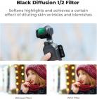 K&F Concept Magnetisk Black Mist Filtersett Kompatibelt med DJI Osmo Pocket 3 Creator Combo, Black Diffusion 1/4 & 1/2 Effektlinsefiltersett, Multi-Coated HD Optisk Glass, Gimbalsikker
