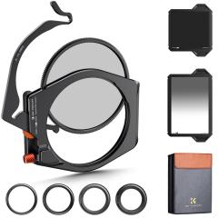 Kit Sistema Portafiltro quadrato, Filtro quadrato ND1000 + Filtro Sfumato Liscio ND8 + Filtro Polarizzatore da 95mm + 4 adattatori,Nano-Xcel Pro