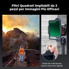 Kit Sistema Portafiltri Quadrato, Filtro Quadrato ND1000 + Filtro ND8 Graduato Morbido + Filtro Polarizzatore 95mm + 4 adattatori - Serie Nano-Xcel Pro