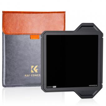 Square Filter ND1000(10 Stops) 100x100mm with Protective Frame,Waterproof Neutral Density Filter Light Reduction made of HD Optical Glass X-PRO Series