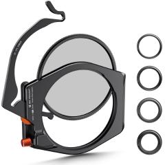 Sistema Holder Porta Filtri per Filtri a Lastra, include Filtro Polarizzatore Circolare e 4x Anelli Adattatori da 67mm/72mm/77mm/82mm,Nano-Xcel Pro