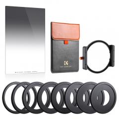 K&F Concept Nano-X Kit da Filtro a Lastra Soft GND8 (0,9) da 100x150mm, 8x Anello Adattatore e 1x Portafiltro Mentale Compatibile Nano-X Porta Filtri per Lente