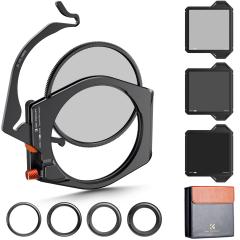 Sistema Filtri quadrati 100x100mm Fotografia Filtro, include Filtro a Lastra ND1000 ND64 ND8, Filtro Polarizzatore Circolare, 4x Anelli Adattatori,Nano-Xcel Pro