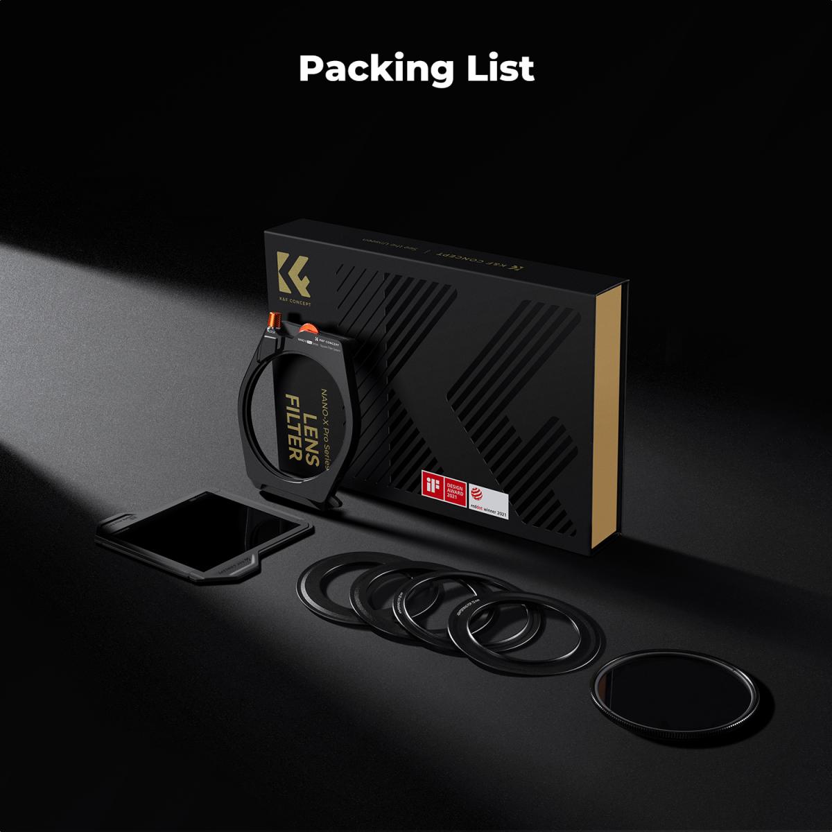 100mm Pro Square Filter System CPL+ND1000 Filter com 67mm 72mm 77mm