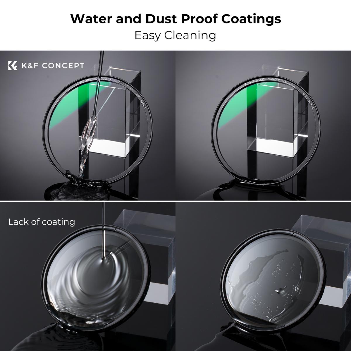 58mm Manyetik MCUV Filtre, Manyetik Metal Kapaklı HD Su Geçirmez Çizilmeye Dayanıklı Yansıma Önleyici Yeşil Film Nano-X serisi