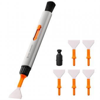 Juego de bolígrafos de limpieza reemplazables (bolígrafo de limpieza + cabezal de silicona * 2 + bastoncillo de limpieza de marco completo * 6)