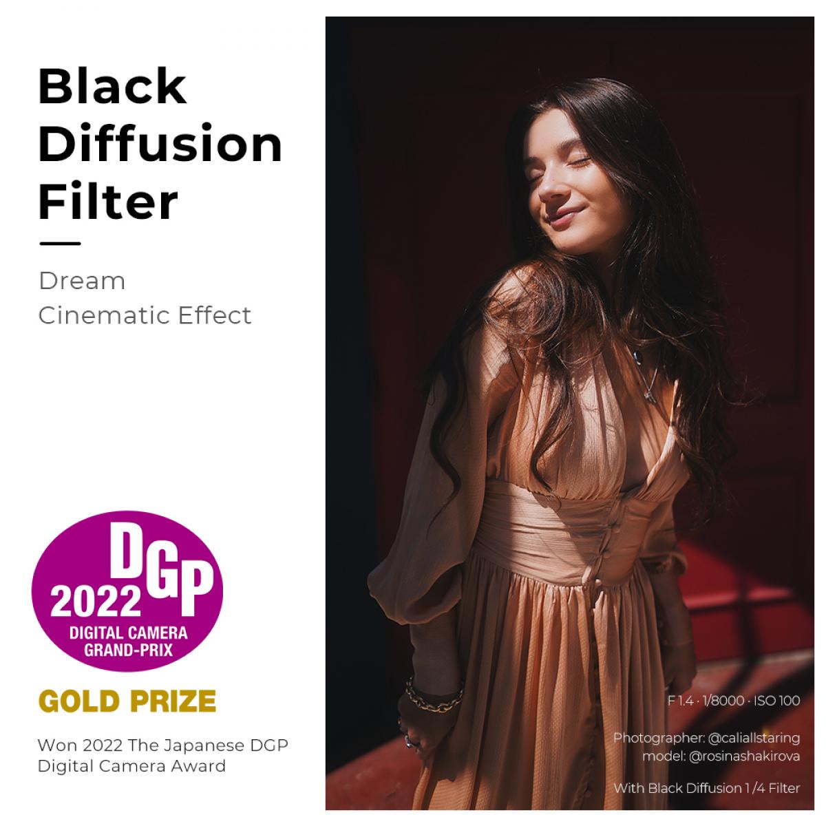 67 mm Black Mist Filter Diffusion 1/4 Och 1/8 Filter Kit för Drömmande Filmiska Effekter - Nano-Xcel