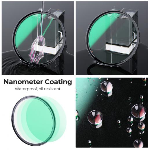 K&F Concept Nano-X Black-Mist 1/2 Filter 49mm Black Promist 1/2 Filter aus Optisches Glas mit 28-facher Nano-Beschichtung Black Diffusion Filter 1/2 für Videoaufnahmen/Portraitfotografie 