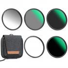 GND8+ND8+ND64+ND1000 72mm Magnetic ND Filter Set, Magnetisches Quick Swap System mit Magnetic Adapter Ring und Filtertasche 5 in 1 Nano-Xcel Serie