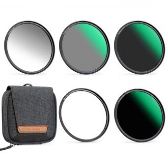GND8+ND8+ND64+ND1000 58mm Magnetic ND Filter Set, Magnetisches Quick Swap System mit Magnetic Adapter Ring und Filtertasche 5 in 1 Nano-Xcel Serie