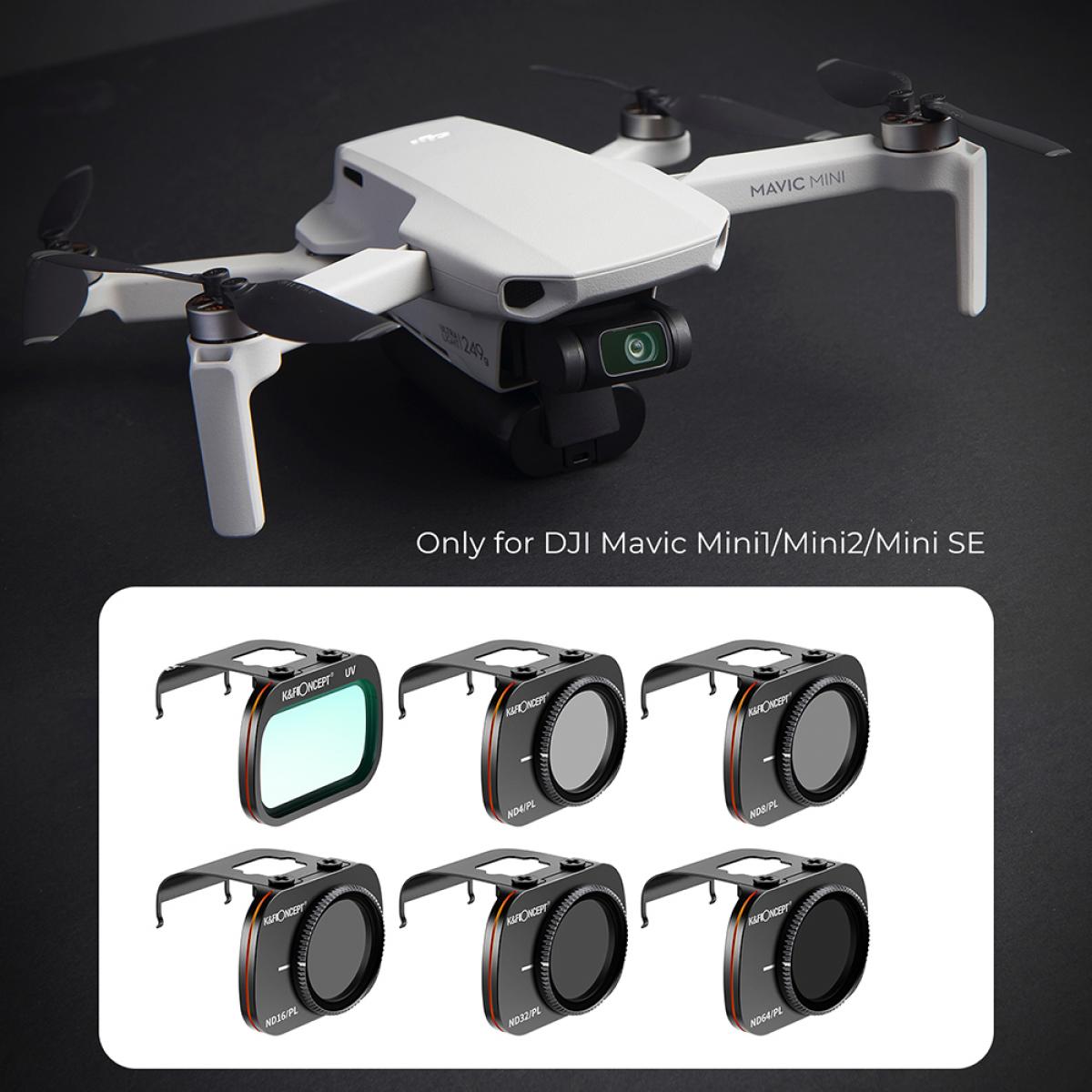 Mavic Mini Lens Filter Kit Mini 2 SE/ UV + ND4/PL + ND8/PL +ND16/PL + ND32/PL +ND64/PL + 1 set di pale della ventola