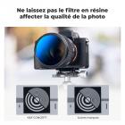 Kit de Filtre d'Objectif Ultra-mince 62 mm 3pcs ( MCUV + CPL + ND4 ) + Chiffon de Nettoyage + Pochette de Filtre