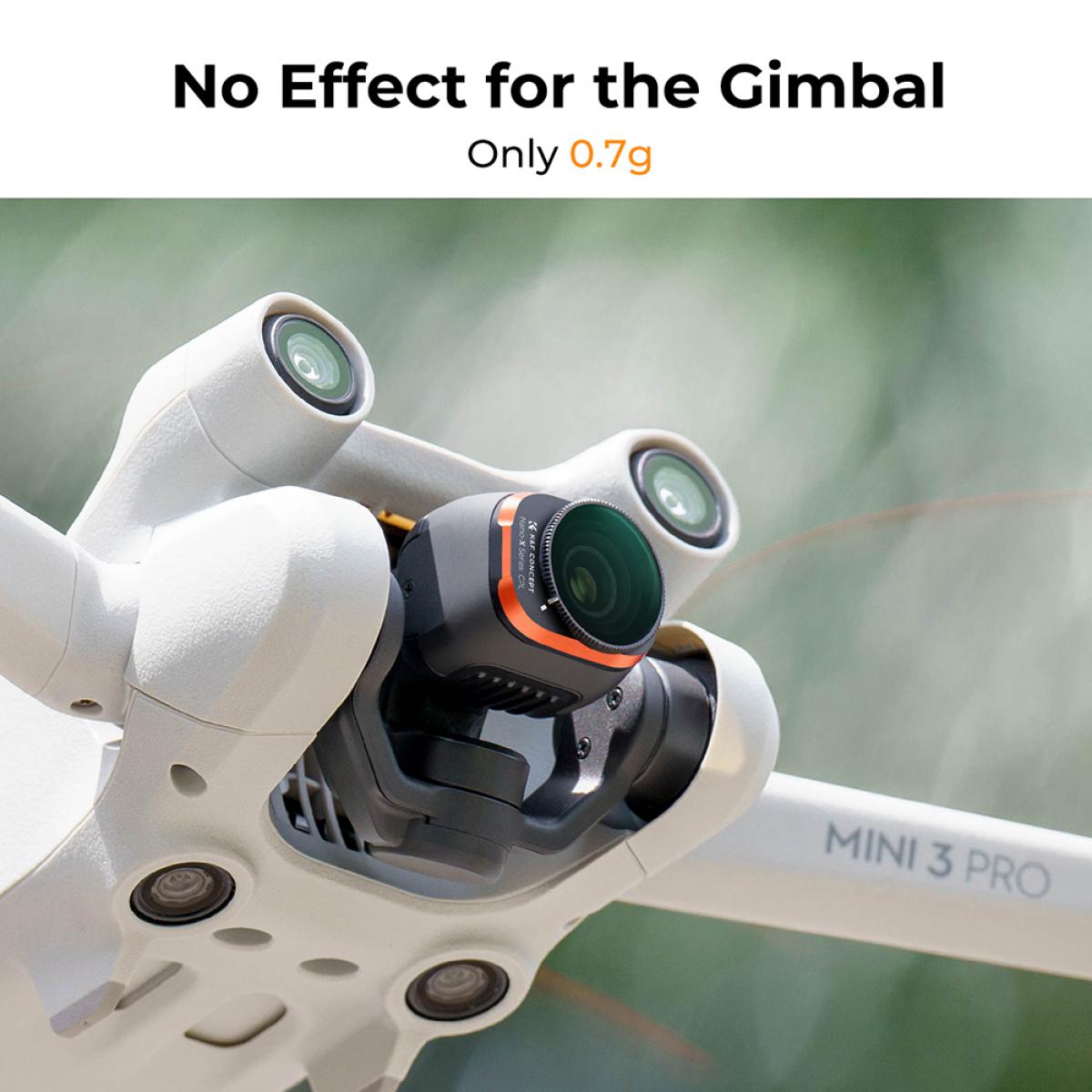 DJI Drone Filter Mini 3 Pro HD Filter 6 stk sett (UV+CPL+ND8+ND16+ND32+ND64) med 28 lags antirefleks grønt belegg, vanntett og ripesikkert