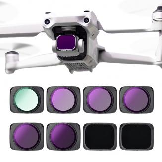 Drone DJI AIR 2S Ensemble de filtres ND4 / PL+ND8 / PL+ND16 / PL+ND32 / PL+ND64 / PL+CPL+ND1000+ND2000 8pcs avec film vert anti-reflet, un ensemble d'hélices pour Drone AIR 2S