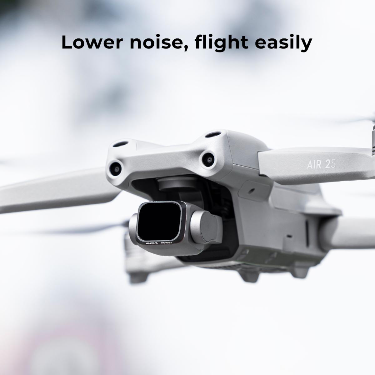 Drone DJI AIR 2S filtersett ND4/PL +ND8/PL +ND16/PL +ND32/PL +ND64/PL +CPL +ND1000 +ND2000 8 stk med antirefleks grønn film, et sett med propeller for Drone AIR 2S