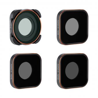 Ensemble de filtres de caméra d'action 4 pièces HD (ND8 + ND16 + ND32 + CPL) avec film vert anti-reflet pour GOPRO Hero 9/10/11/12