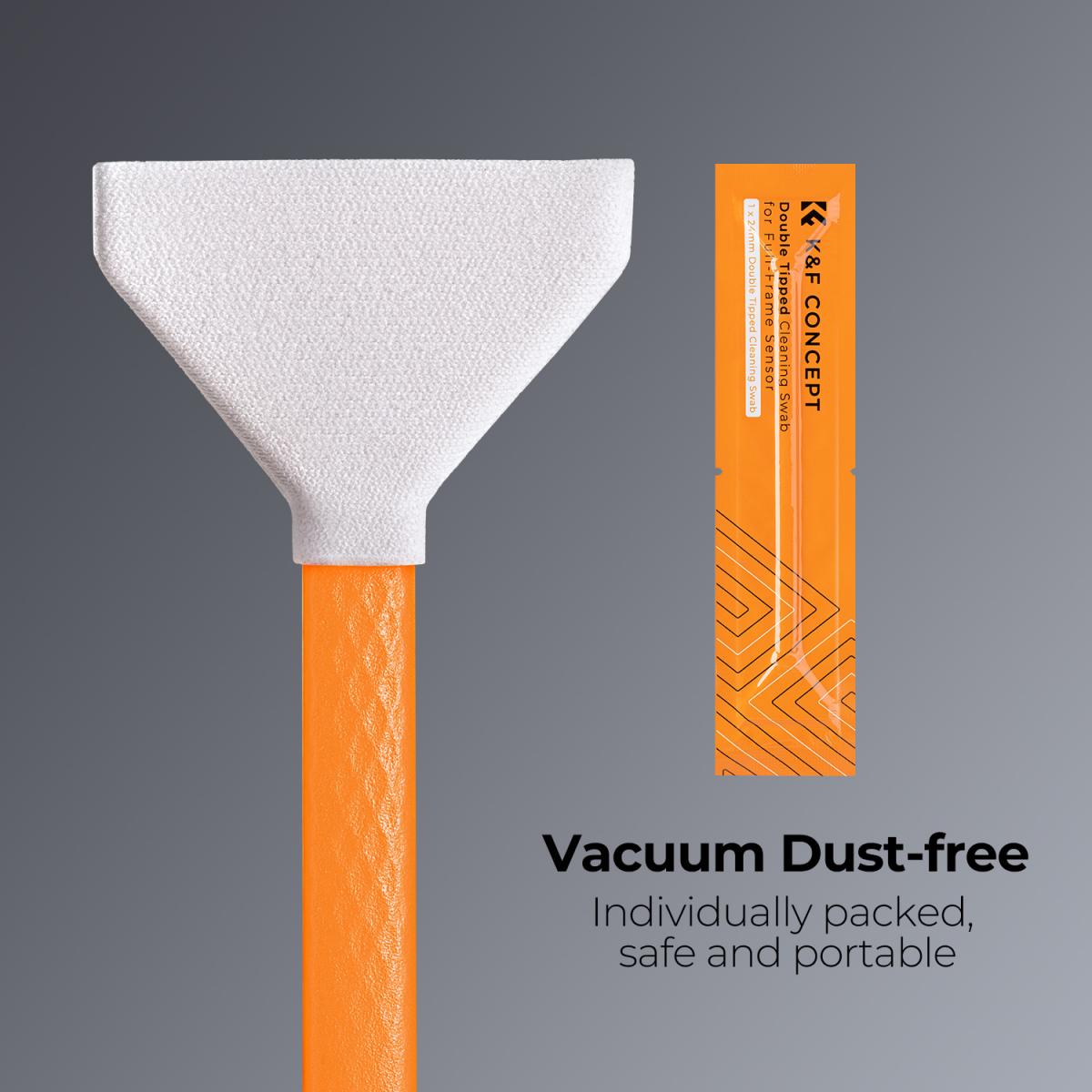 Stick di pulizia a doppia testa da 10 pezzi + soluzione di pulizia da 20 ml, set di bastoncini per panno di pulizia CMOS Full Frame da 24 mm