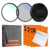 37mm Lens Filter Kit UV + CPL +Lens Cap + 3 Cleaning Cloths, Filter Set Ultraviolet Polarizing Cover Kit with Lens Filter Pouch