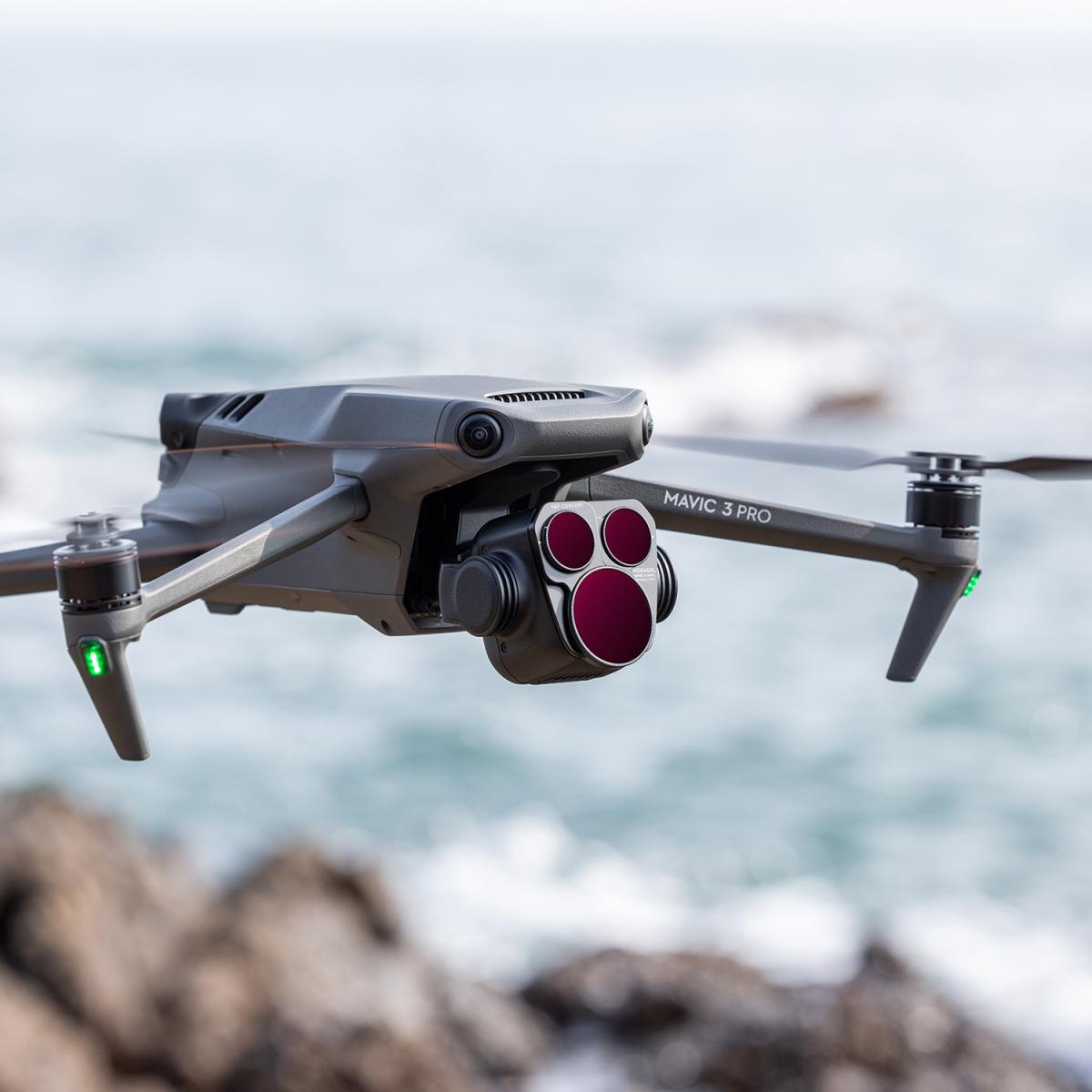 Dronefilter DJI Mavic 3 Pro ND&PL Filter 2-i-1-sett 4 stk (ND8&PL+ND16&PL+ND32&PL+ND64&PL) Multibelagt HD-optisk glass med anti-reflekterende grønt belegg