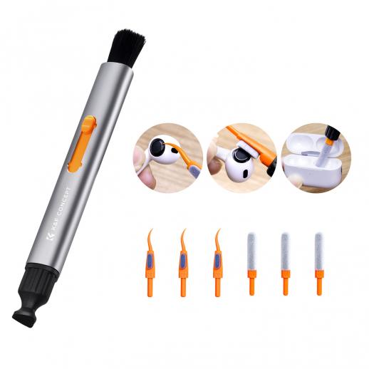 K&F Concept Kit de nettoyage d'appareil photo 7 en 1 avec stylo de  nettoyage remplaçable, 3 éponges de flocage, 3 décapants, kit de nettoyage