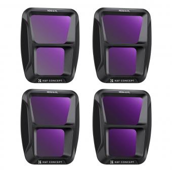 DJI Air 3 ND/PL 2 en 1 Juego de filtros 4 piezas, ND8 y PL + ND16 y PL + ND32 y PL + ND64 y PL, filtro de vidrio óptico HD multicapa de 28 capas