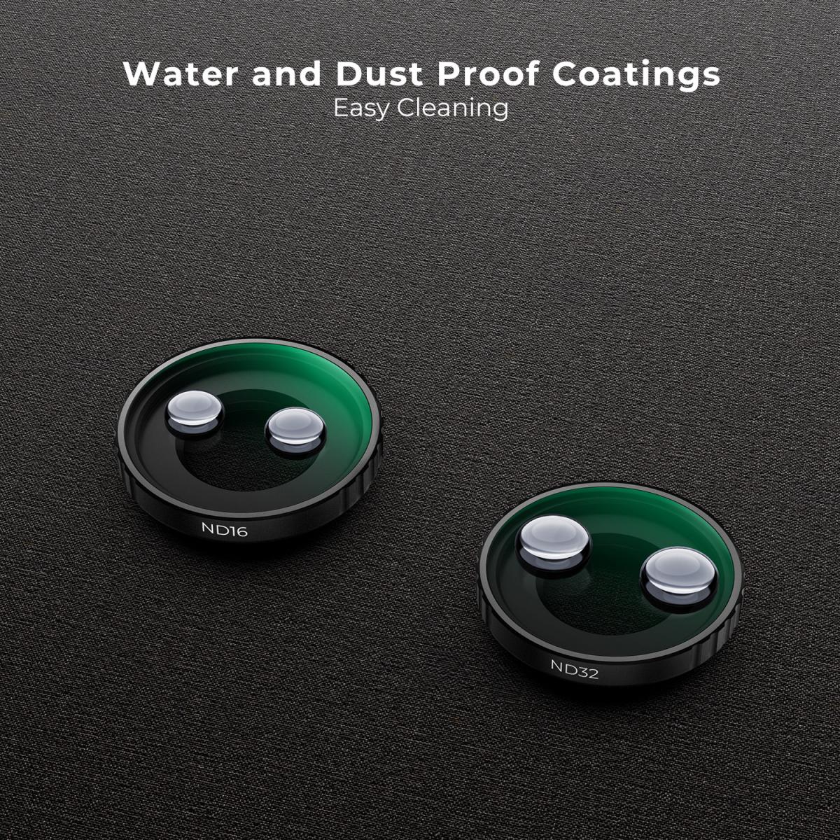 DJI Osmo Action 4 ND-suodatinsarja ND8+ND16+ND32+ND64 4 kpl, optiset lasisuodattimet monikerroksisella pinnoitteella