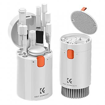 K&F Concept Kit de nettoyage 20 en 1 pour écran mobile d'ordinateur portable, spray de nettoyage pour brosse de clavier d'ordinateur, adapté pour iPhone, AirPods, MacBook, iPad