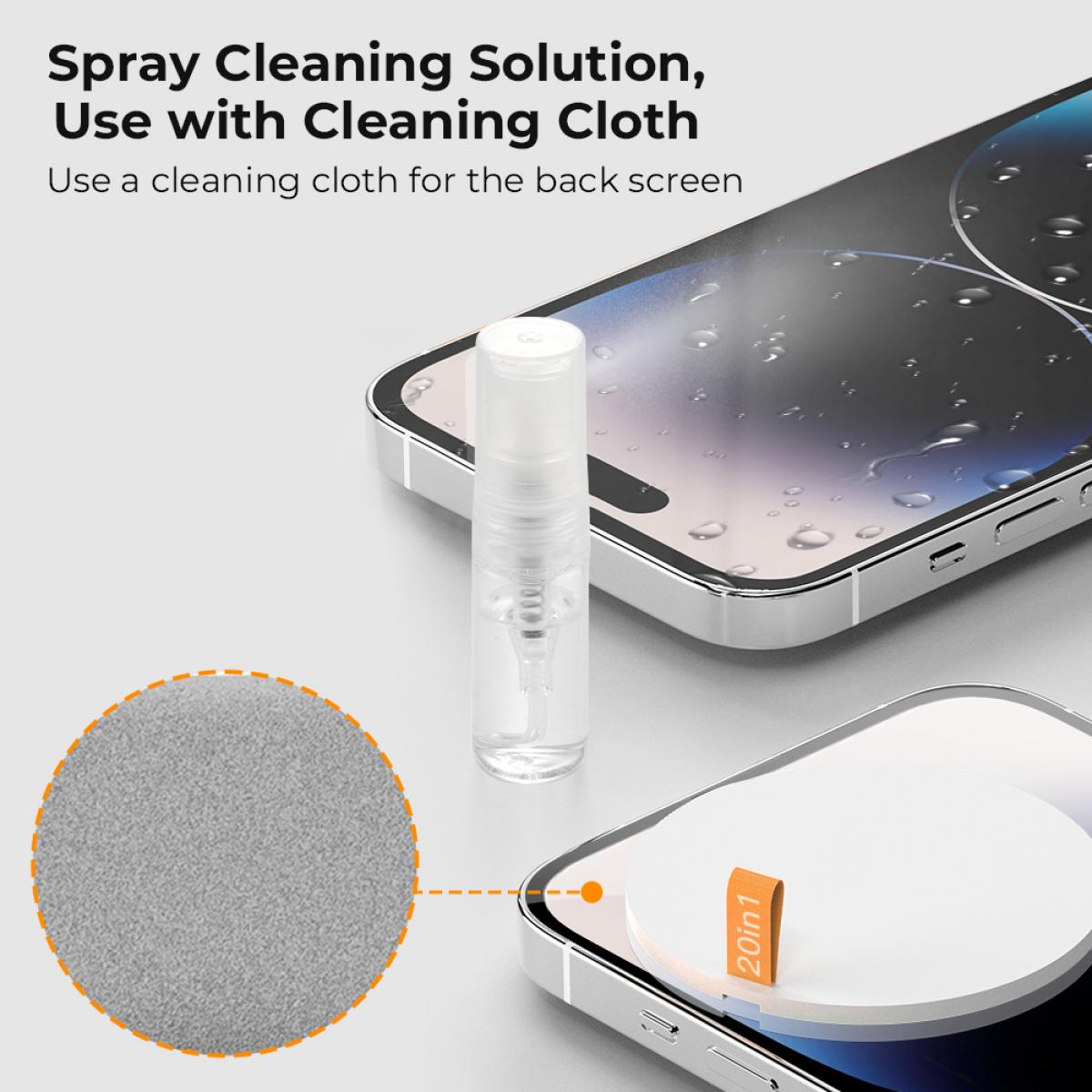 K&F Concept Kit di pulizia 20 in 1 per schermo portatile per laptop, spray  per pulizia spazzole per tastiera del computer, adatto per iPhone AirPods  MacBook iPad - K&F Concept