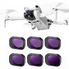 DJI Mini 4 Pro ND Filter 6pcs Set (ND4+ND8+ND16+ND32+ND64+ND1000) with Single-sided Anti-reflection Green Film