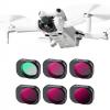 Conjunto de filtros K&F Concept CPL, ND e PL para DJI Mini 4 Pro 6 Pack (CPL, ND4 e PL, ND8 e PL, ND16 e PL, ND32 e PL, ND64 e PL)