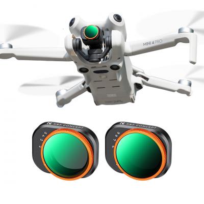 K&F Concept Variable ND-objektivfiltersæt til DJI Mini 4 Pro 2-pak ND2-32 (1-5 stop)+ND32-512 (5-9 stop) med 28 lag nano-coating