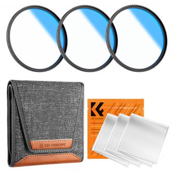 49mm Sternfilter Set (3 Stück), 4 Punkte, 6 Punkte, 8 Punkte für Kreuzfilter , Stern Filter  Set mit 18 Schichten Nanobeschichtung Kamera Sternfilter mit 3 Reinigungstüchern