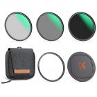 Magnetic Filter Set 72mm CPL+ND8+ND64 mit Magnetischer Adapterring und Objektivdecke, Filtertasche Magnetischer Quick Swap System Nano-Xcel Serie