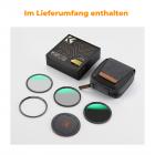 Magnetic Filter Set 72mm CPL+ND8+ND64 mit Magnetischer Adapterring und Objektivdecke, Filtertasche Magnetischer Quick Swap System Nano-Xcel Serie