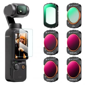 Zestaw filtrów magnetycznych UV + CPL + ND/PL (4+5+6+8 przystanków) do DJI Osmo Pocket 3, wielowarstwowe/szkło optyczne HD/kompatybilne z Gimbalem