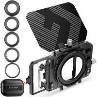 Kit Matte Box compatible avec deux filtres carrés 4x5,65" Comprend des bagues d'adaptation 67/72/77/82/95 mm Série Nano-Xcel