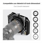 K&F Concept Mini Matte Box Lite, Bandiera Superiore Fibra di Carbonio con 2 Vassoio Filtro 4''x5,65" per DSLR e Fotocamere Mirrorless con Anello Adattatore Circolare 67/72/77/82/95mm