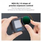 K&F Concept Variabelt ND-filtersett kompatibelt med GoPro Hero 13 Black, ND2-32 og ND32-512 nøytrale tetthetslysreduksjonsfiltre for GoPro Hero 12/11/10/9 svart, flerbelagt HD optisk glass