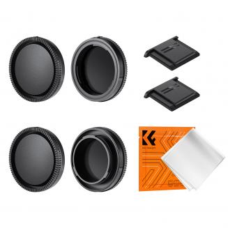 Sony E-mount Body Cap*2 + Lens Rear Cap*2 + Hot Shoe Cap*2 + Cleaning Cloth*1 Compatible with Sony A6700, A6600, A6500, A6400, A6300, A6100, A6000, A5100, A5000, A7C, A7CR, A7C II, A7, A7S, A7R, A7 M2, A7R M2, A7R M3, A7R M4, A7R M5, FX3, FX30, A9, A9II, 