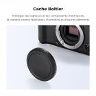 Bouchon de boîtier pour monture Fuji X*2 + Bouchon arrière d'objectif*2 + Bouchon de griffe porte-accessoire*2 + Chiffon de nettoyage*1 Compatible avec Fujifilm X-Pro2, X-Pro3, X-T2, X-T3 , XT4, XT5, X-E4, X-T30, X-E2, X-E2s, X-E3, X-E4, X-A10, X-A7, X-A5