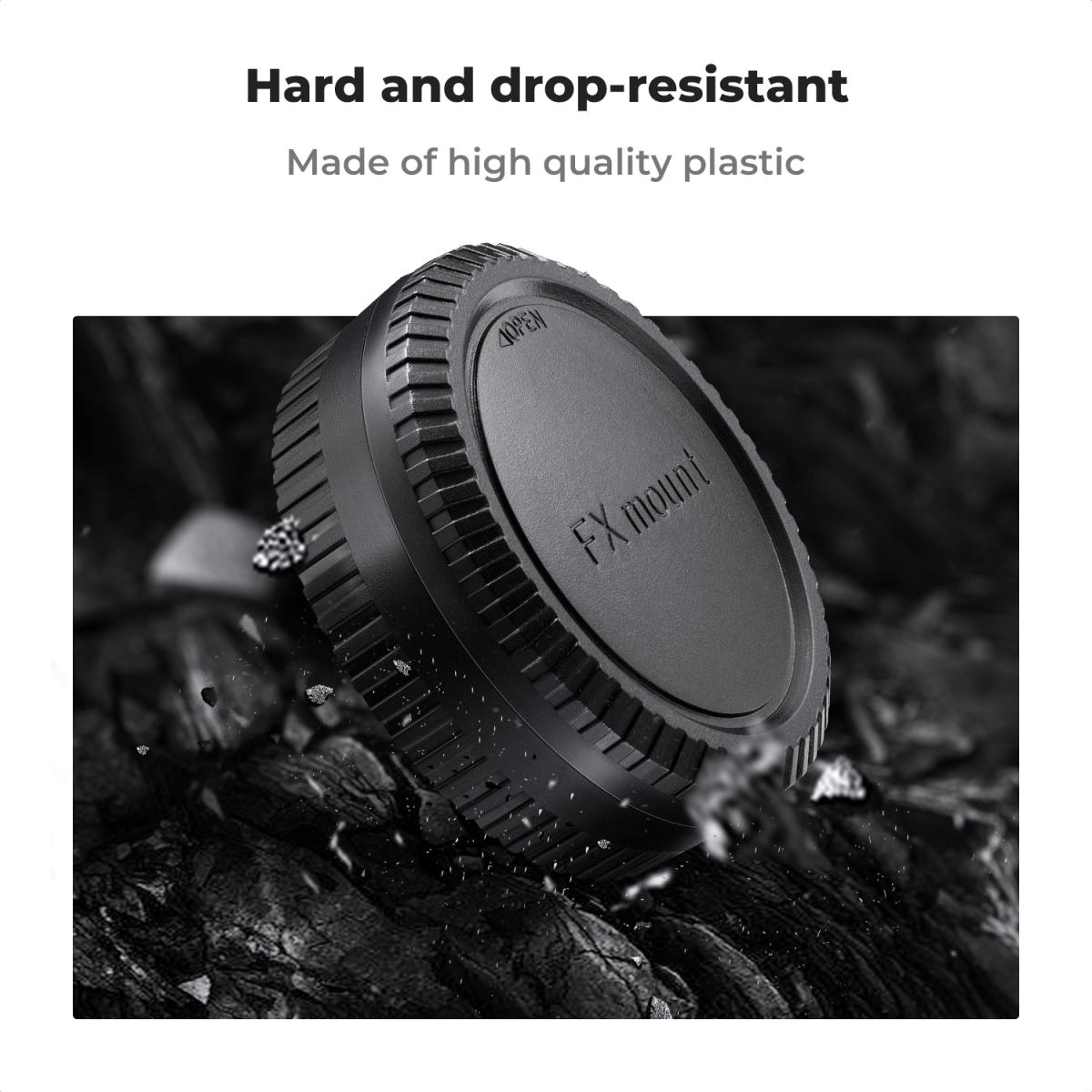 Osłona korpusu Fuji X-mount*2 + tylna osłona obiektywu*2 + osłona stopki gorącej*2 + ściereczka czyszcząca*1 Kompatybilna z Fujifilm X-Pro2, X-Pro3, X-T2, X-T3, XT4, XT5, X-E4, X-T30, X-E2, X-E2s, X-E3, X-E4, X-A10, X-A7, X-A5