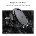 Bouchon de boîtier à monture Canon FD * 2 + Bouchon arrière d'objectif * 2 + Bouchon de griffe porte-accessoire * 2 + Chiffon de nettoyage * 1 Compatible avec Canon F-1, FTb, AE-1, A-1, AT-1, AV-1, AL-1, T60, T70, T80, T90