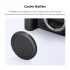 Bouchon de boîtier à monture RF Canon * 2 + Bouchon arrière d'objectif * 2 + Bouchon de griffe porte-accessoire * 2 + Chiffon de nettoyage * 1 Compatible avec Canon EOS R50, R100, R10, R8, R7, R6, R6 II, R5, R5C, R3, RP