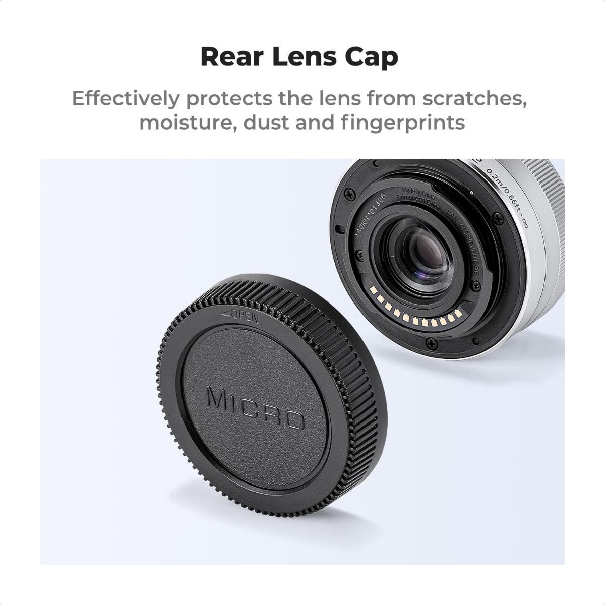 Osłona korpusu z mocowaniem Olympus M4/3*2 + tylna osłona obiektywu*2 + osłona gorącej stopki*2 + ściereczka czyszcząca*1 Kompatybilna z Olympus E-M1X, E-M1 II, E-M5 III, E-M10 IV, E-PL9, E-PL8, E-P7