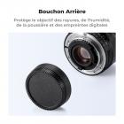 Bouchon de boîtier pour monture F Nikon * 2 + Bouchon arrière d'objectif * 2 + Bouchon de griffe porte-accessoire * 2 + Chiffon de nettoyage * 1 Compatible avec Nikon D5, D6, D500, D610, D750, D780, D810, D850, D3400, D3500, D5000, D5200, D5300, D5500, D5
