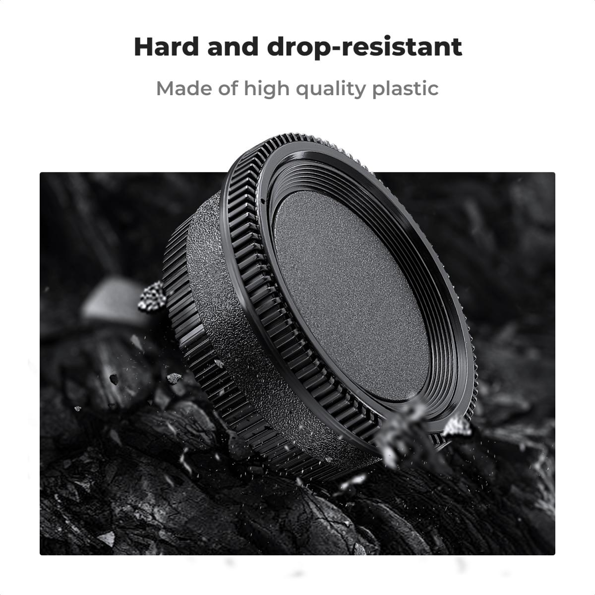 Osłona korpusu Nikon F-mount*2 + tylna osłona obiektywu*2 + osłona gorącej stopki*2 + ściereczka czyszcząca*1 Kompatybilna z Nikon D5, D6, D500, D610, D750, D780, D810, D850, D3400, D3500, D5000, D5200, D5300, D5500, D5600, D7000, D7100, D7200, D7500