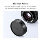 Bouchon de boîtier à monture MD Minolta * 2 + Bouchon arrière d'objectif * 2 + Bouchon de griffe porte-accessoire * 2 + Chiffon de nettoyage * 1 Compatible avec Minolta SR-2, SR-7, SR-T 101, XK, XM, X-1, XE-5, XE, XE-1, XE-7, XD-7, XD-11, XG-M, X-500, X-5