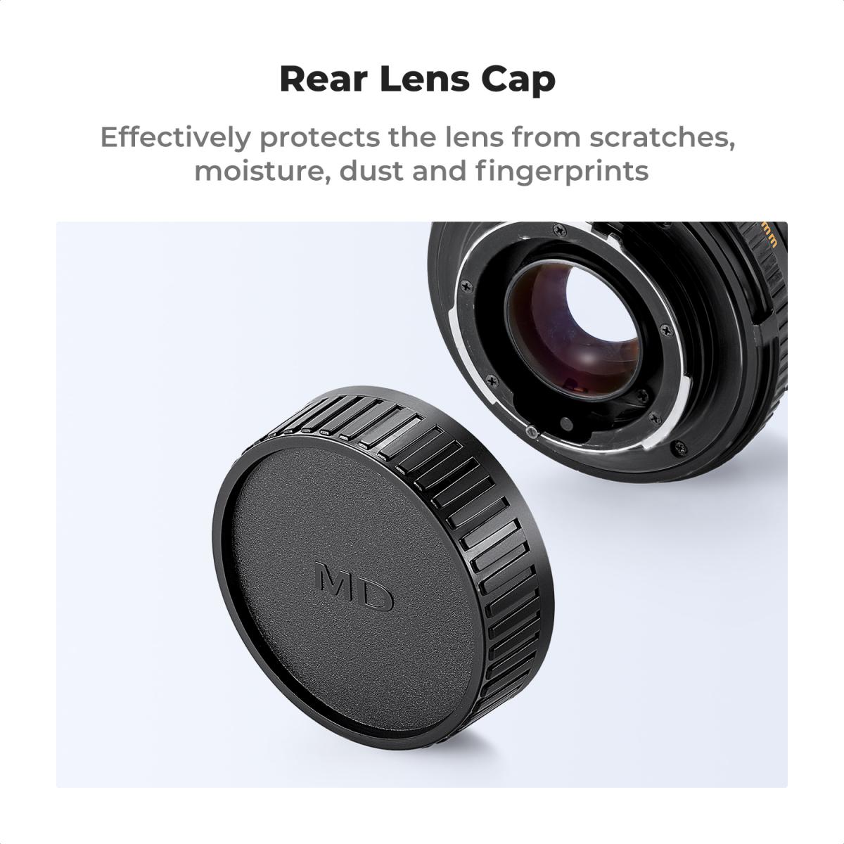 Minolta MD Mount Body Cap*2 + obiektyw Rear Cap*2 + Hot Shoe Cap*2 + ściereczka czyszcząca*1 Zgodne z Minolta SR-2, SR-7, SR-T 101, XK, XM, X-1, XE-5, XE, XE-1, XE-7, XD-7, XD-11, XG-M, X-500, X-570, X-700