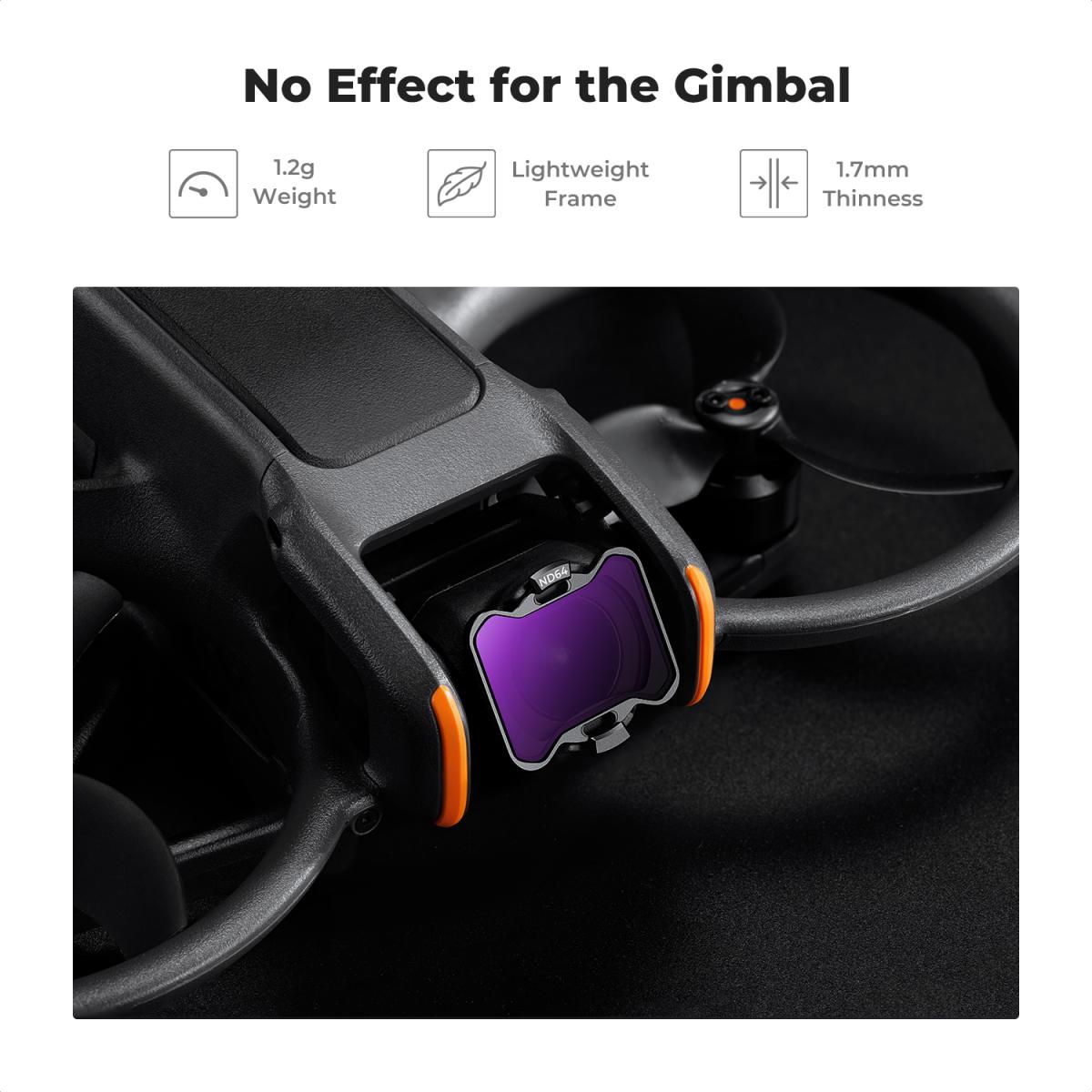 DJI Avata 2 Drone ND Filters Kit (3/4/5/6 stops) 4 Pack Compatible with DJI Avata 2, Multi-coated Neutral Density Drone Filters